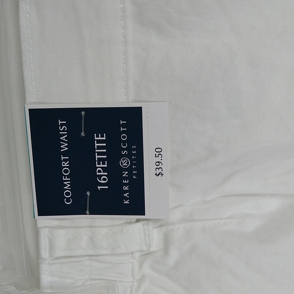 Karen Scott White Capri Pants  Plus Size:16PETITE - Picture 6 of 8